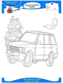 Çocuklar İçin Range-rover Boyama Sayfaları 